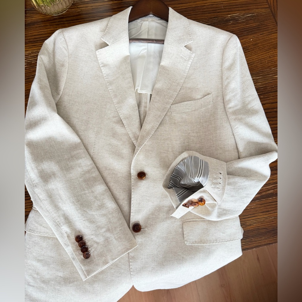 Banana Republic linen unlined blazer